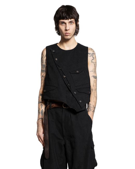 Ziggy Chen Men's Black Short Vest