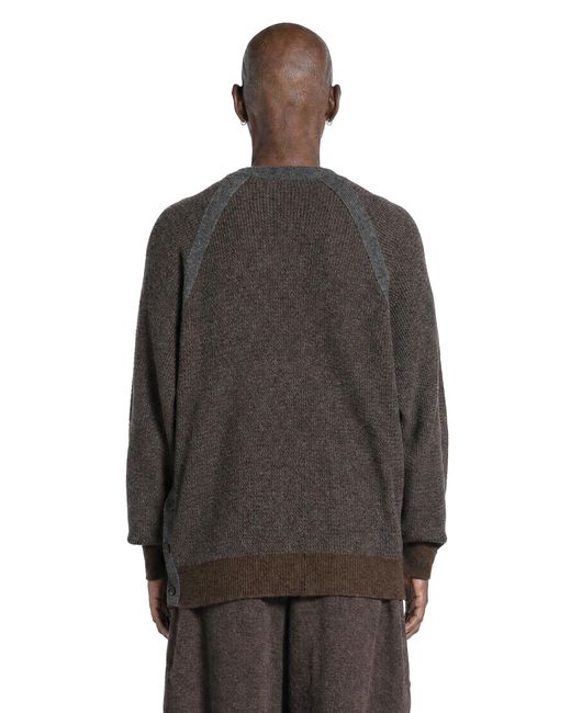 Ziggy Chen Brown Oversized Raglan Sweater for men