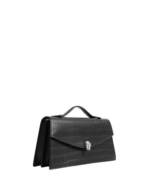 McQueen Black Skull Top Handle