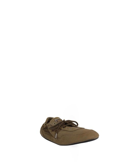 Prada Natural Collapse Canvas Sneakers