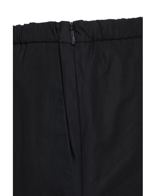 Moncler Black Cotton Poplin Pants