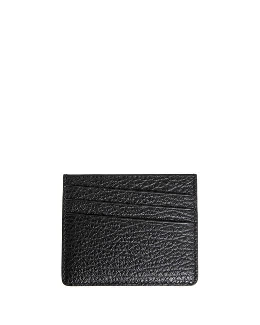 Maison Margiela Black Leather Card Holder for men