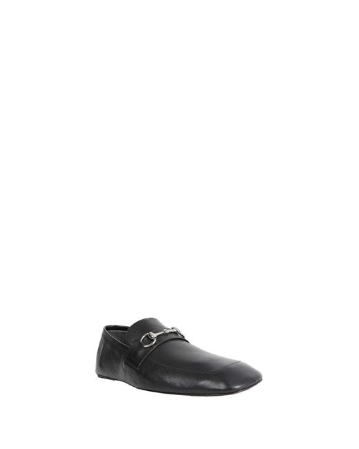 Gucci Black Leather Loafers for men