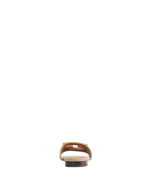 Fendi Metallic Leather Slides