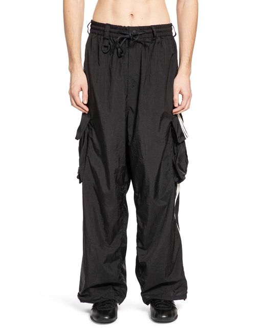 Y-3 Black Nylon Cargo Pants for men