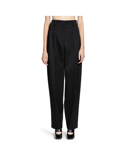 Givenchy Black Slashed Double Pleat Pants