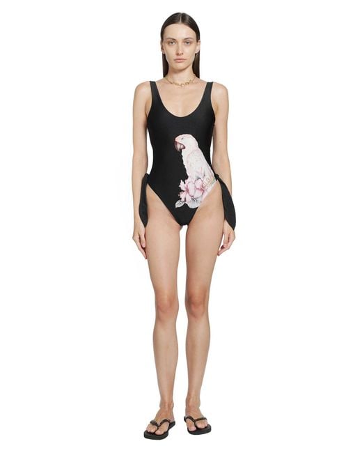 Chloé Black Cut-Out One-Piece Swimsuit