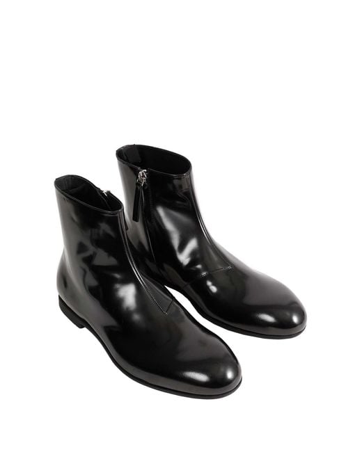 Jil Sander Black Ankle Boots for men