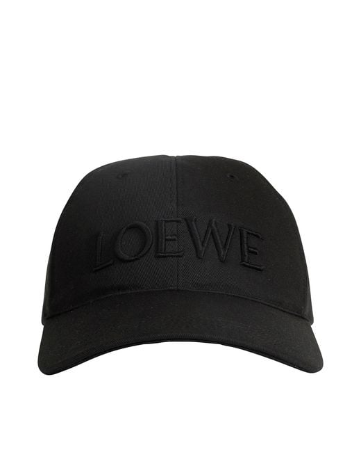 Loewe Black Logo-Embroidered Canvas Baseball Cap