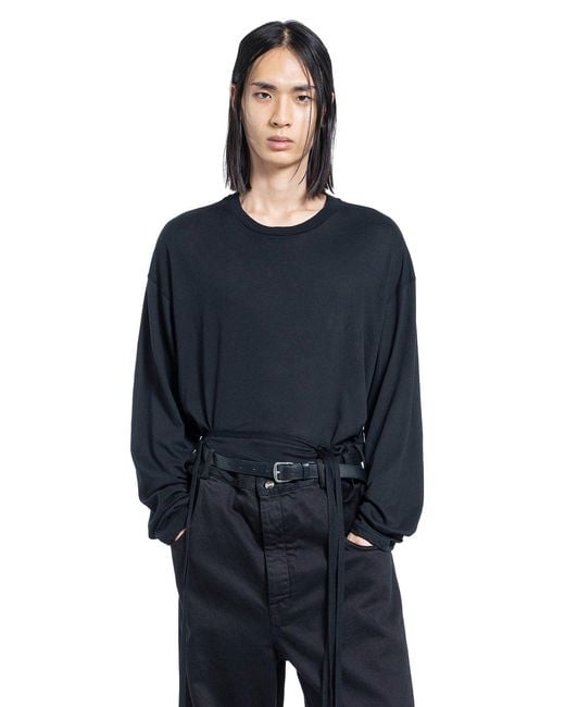 Ann Demeulemeester Blue Emil 'Hollow Sound' Long Sleeve T-Shirt for men
