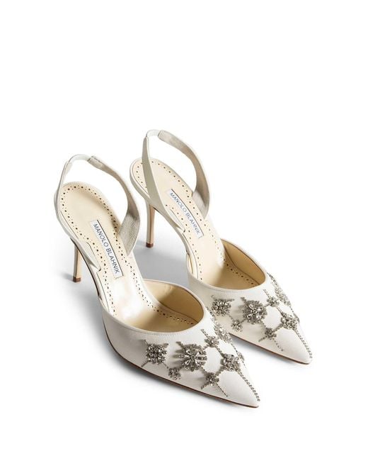 Manolo Blahnik Metallic Ralyne Pumps