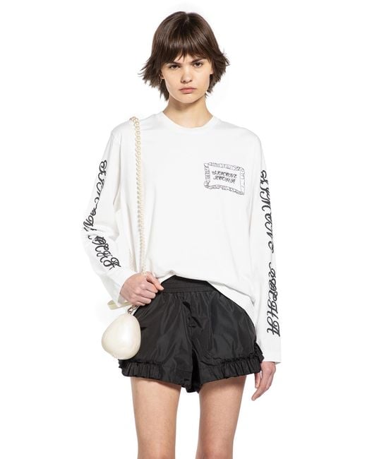 Simone Rocha White Daniel David Freeman Pillowcase Ls Tee