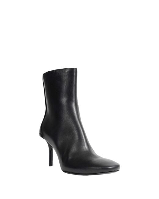 Capasa Black Nappa Leather Ankle Boots