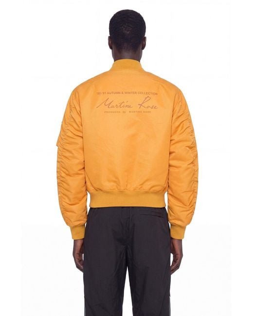 Martine Rose Orange Classic Bomber Jacket for men