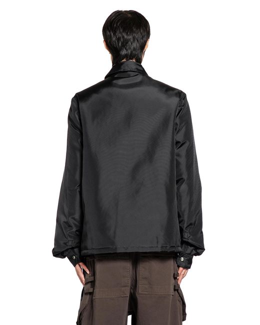 Rick Owens Black Zip-Front Jacket for men