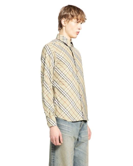Burberry Natural Relaxed Fit Check Cotton Shirt for men