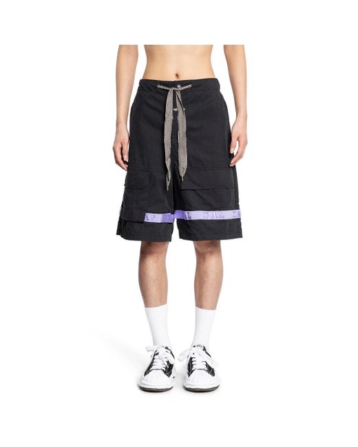 Kapital Black Rip Stop Nouvelle Shuttle Shorts for men
