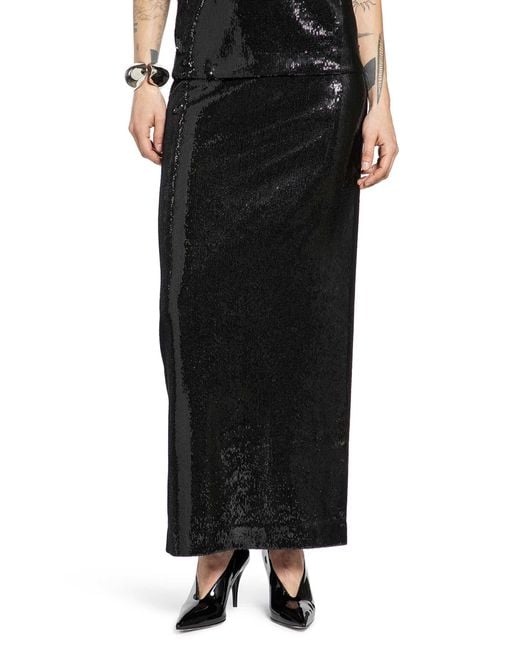 Totême Black Sequin Skirt