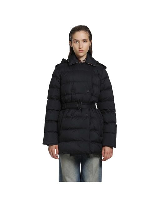 Burberry Black Nylon Hooded Puffer Jacket