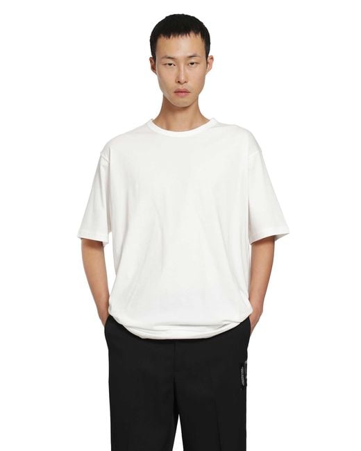 Yohji Yamamoto White Soft Single Jersey Ss Tee for men