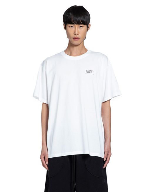 MM6 by Maison Margiela White Numeric Signature T-Shirt
