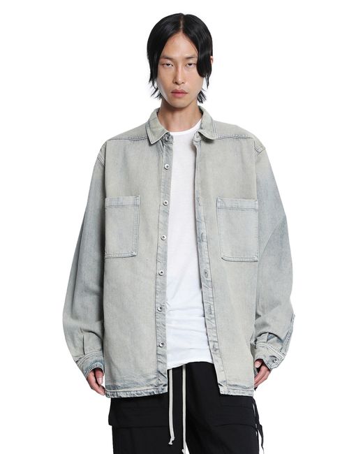 Rick Owens Gray Concordians Jumbo Outershirt for men