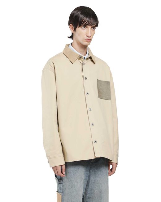 Loewe Natural Cotton Canvas Overshirt for men