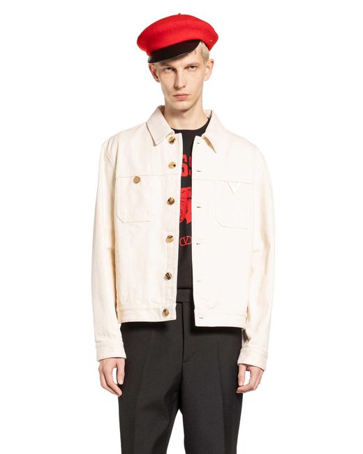 Valentino White Denim Jacket for men
