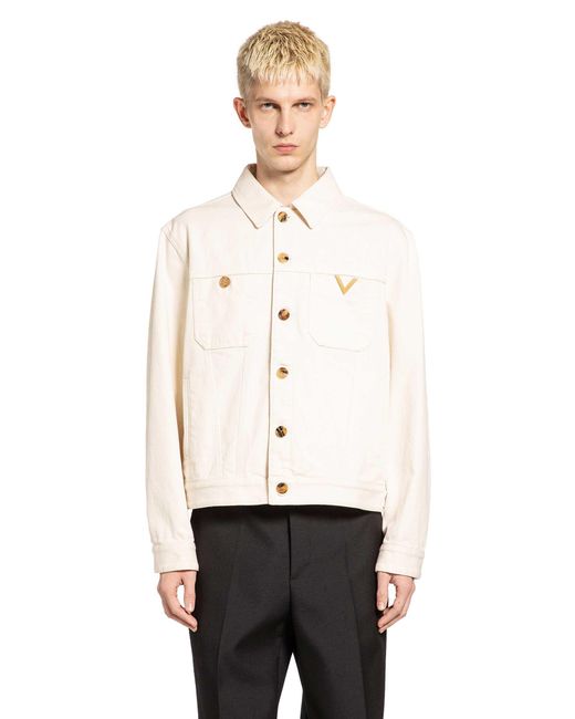 Valentino White Denim Jacket for men
