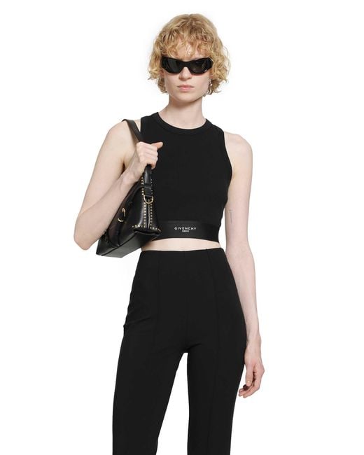 Givenchy Black Cropped Tank Top