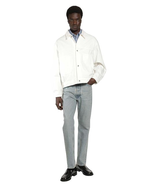 Maison Margiela Blue Taped Straight Leg Jeans for men