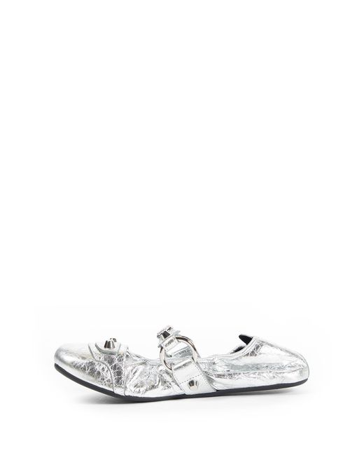 Balenciaga White Flats