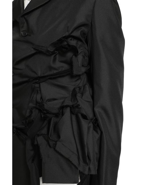 Comme des Garçons Black Gathered Single-Breasted Blazer