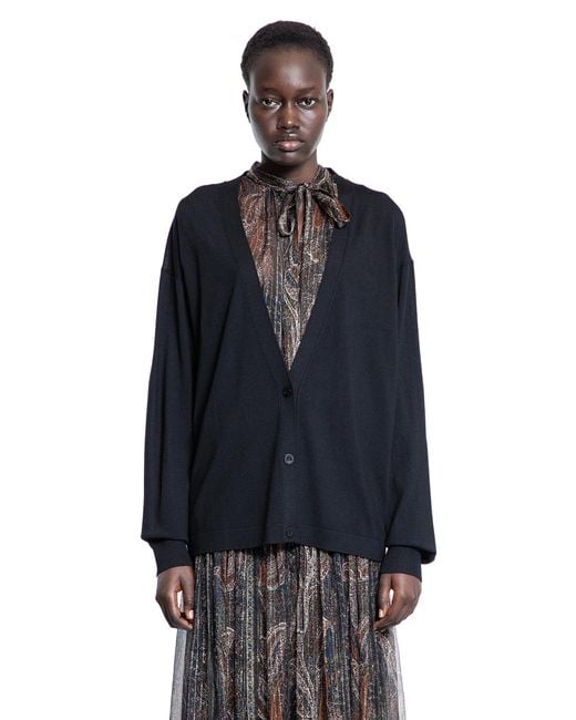 Saint Laurent Blue Oversized Cardigan