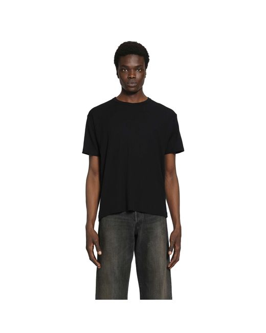 Ssstein Black Rib Wool Jersey T-Shirt for men