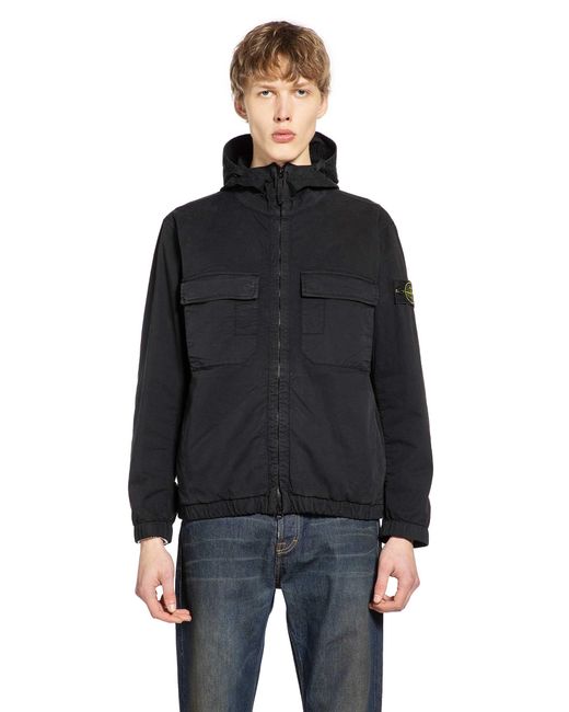 Stone Island Black 4100077 Windbreaker for men