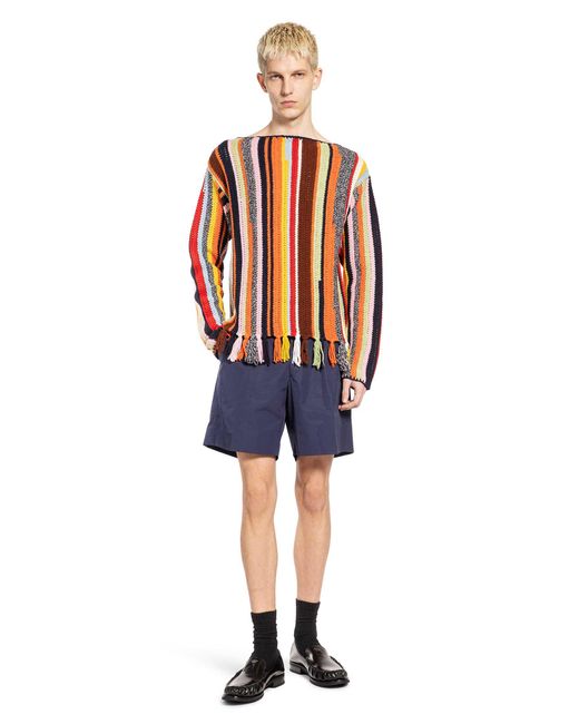 Prada Blue Cotton Bermudas for men