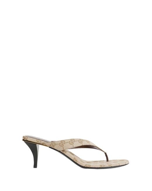Gucci Metallic Vittoria Thong Sandals