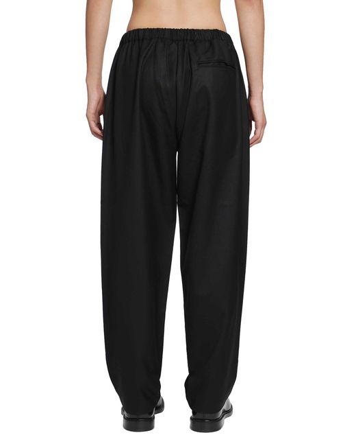 ROSE BURRITO Black Wool Pyjama Trousers for men