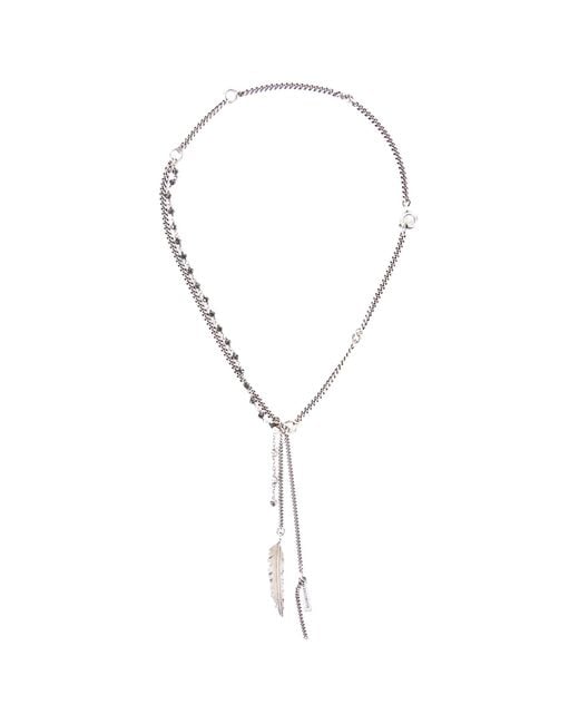 Ann Demeulemeester Metallic Maiko Feather Necklace