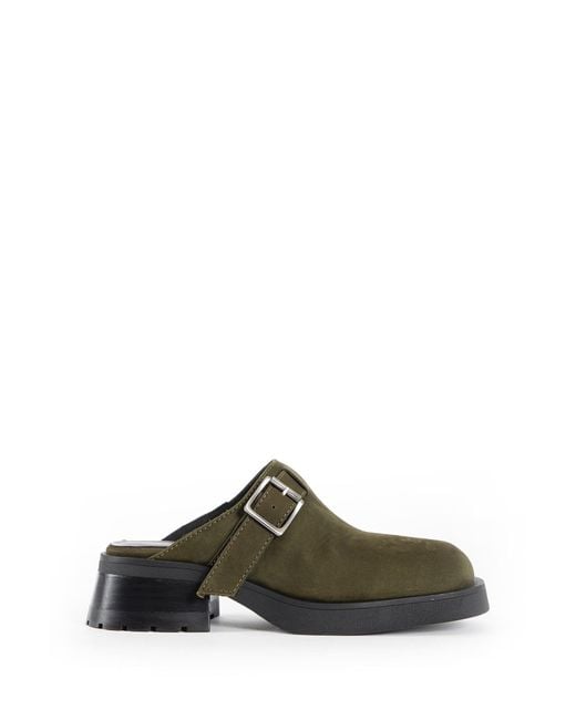 Miista Green Aroa Suede Sabot