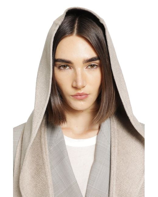 Max Mara Gray Double Cashmere Broadcloth Stole