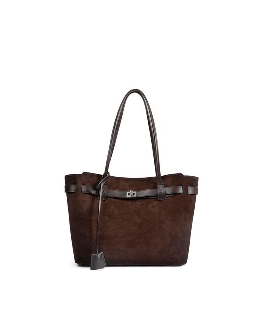 Balenciaga Brown Bel Air Suede Medium Tote Bag