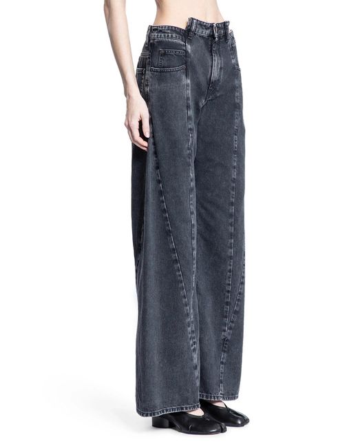 Maison Margiela Blue Spliced Cut-Out 5 Pocket Jeans