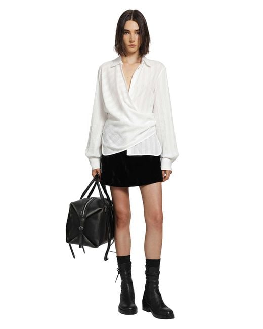 Ann Demeulemeester White Alba Wrap Shirt