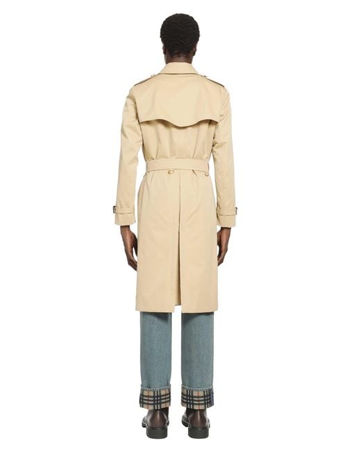 Burberry Natural Long Kensington Heritage Trench Coat for men