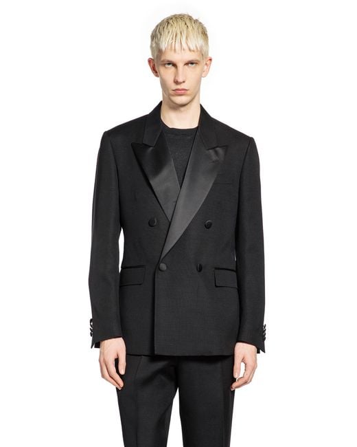 Lardini Black Double-Breasted Suit for men