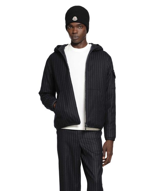 Moncler Black Ceze Reversible Hooded Short Jacket for men