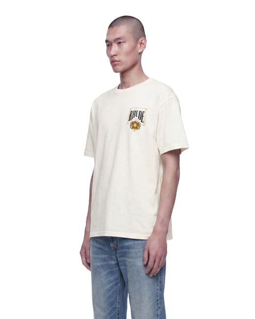 Rhude White Playing Card Tee for men