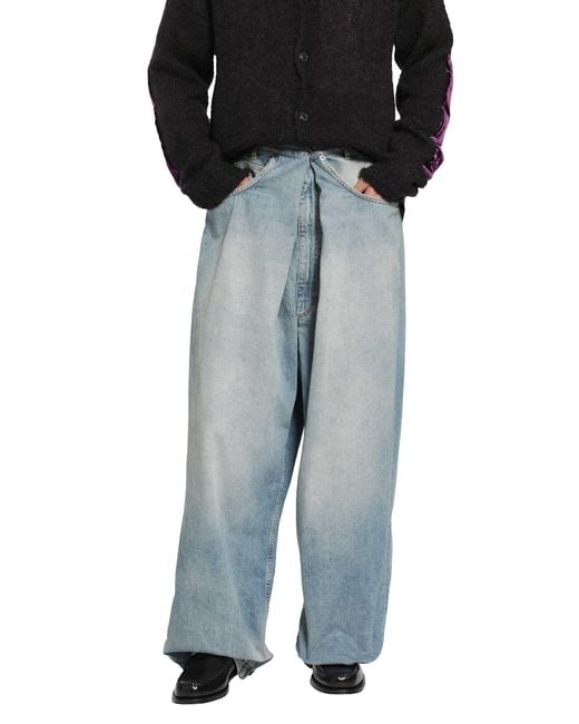 Maison Margiela Blue Wrap Denim Trousers for men